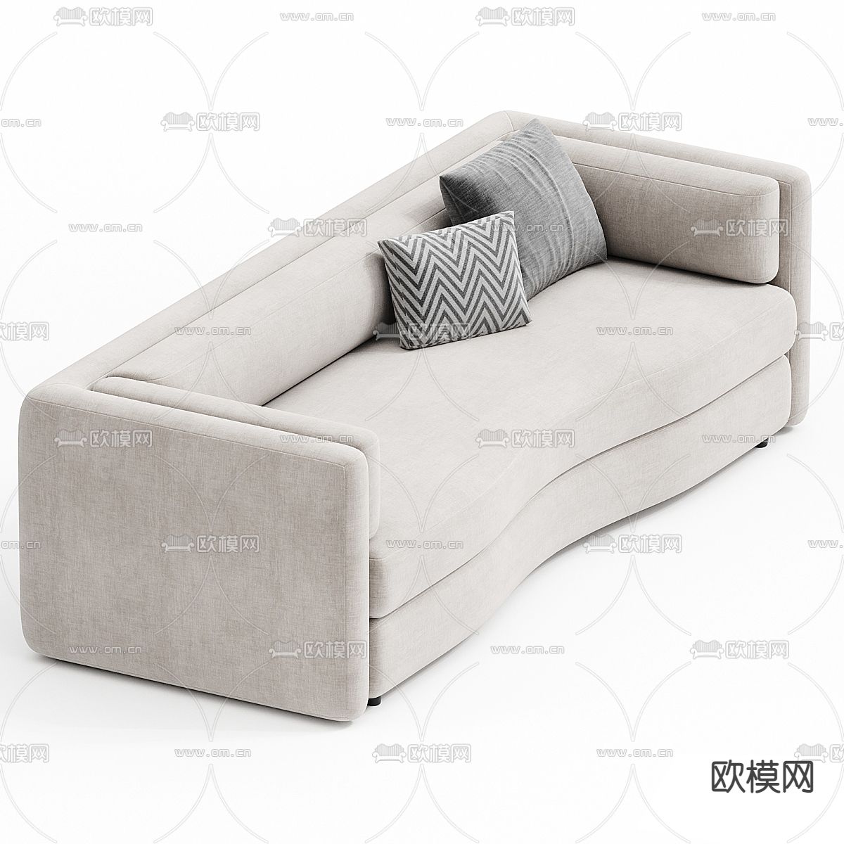 Virgule 双人沙发3d模型下载（渲染图2）