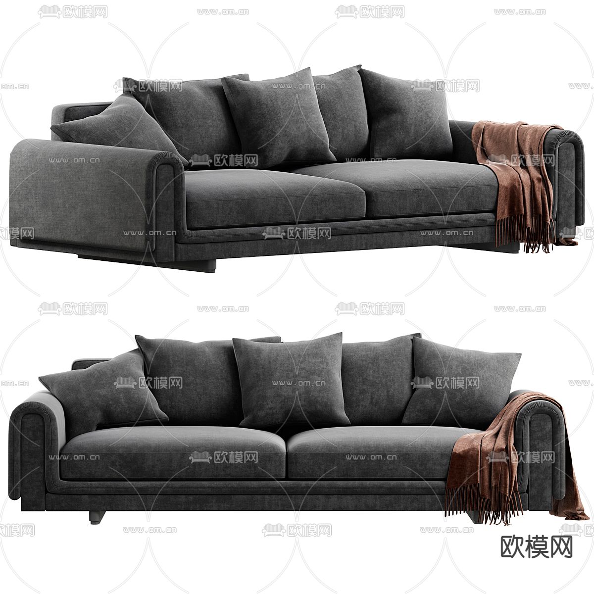 Roche Bobois 双人沙发3d模型下载（渲染图2）