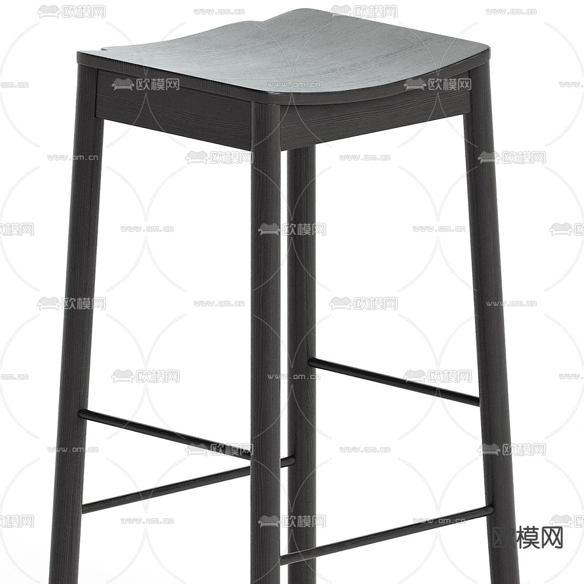 北欧吧凳 吧台椅3d模型下载（渲染图3）