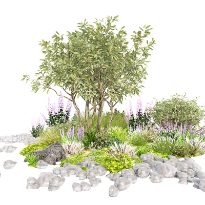  灌木 植物堆su模型 