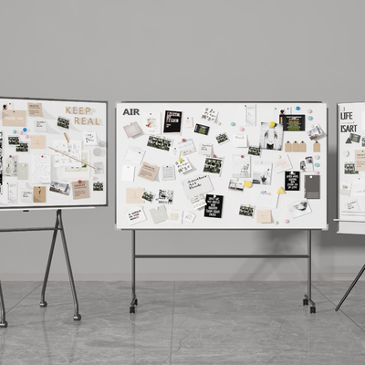  移动画板 便签墙 便利贴 白板su模型 