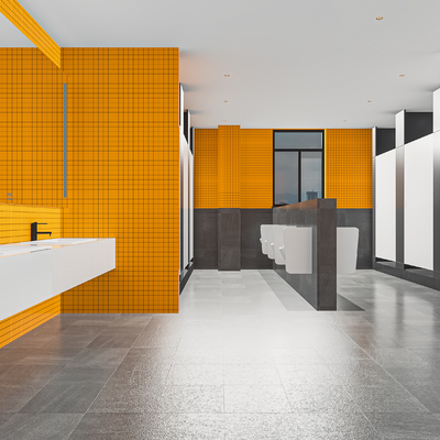  公共卫生间su模型 