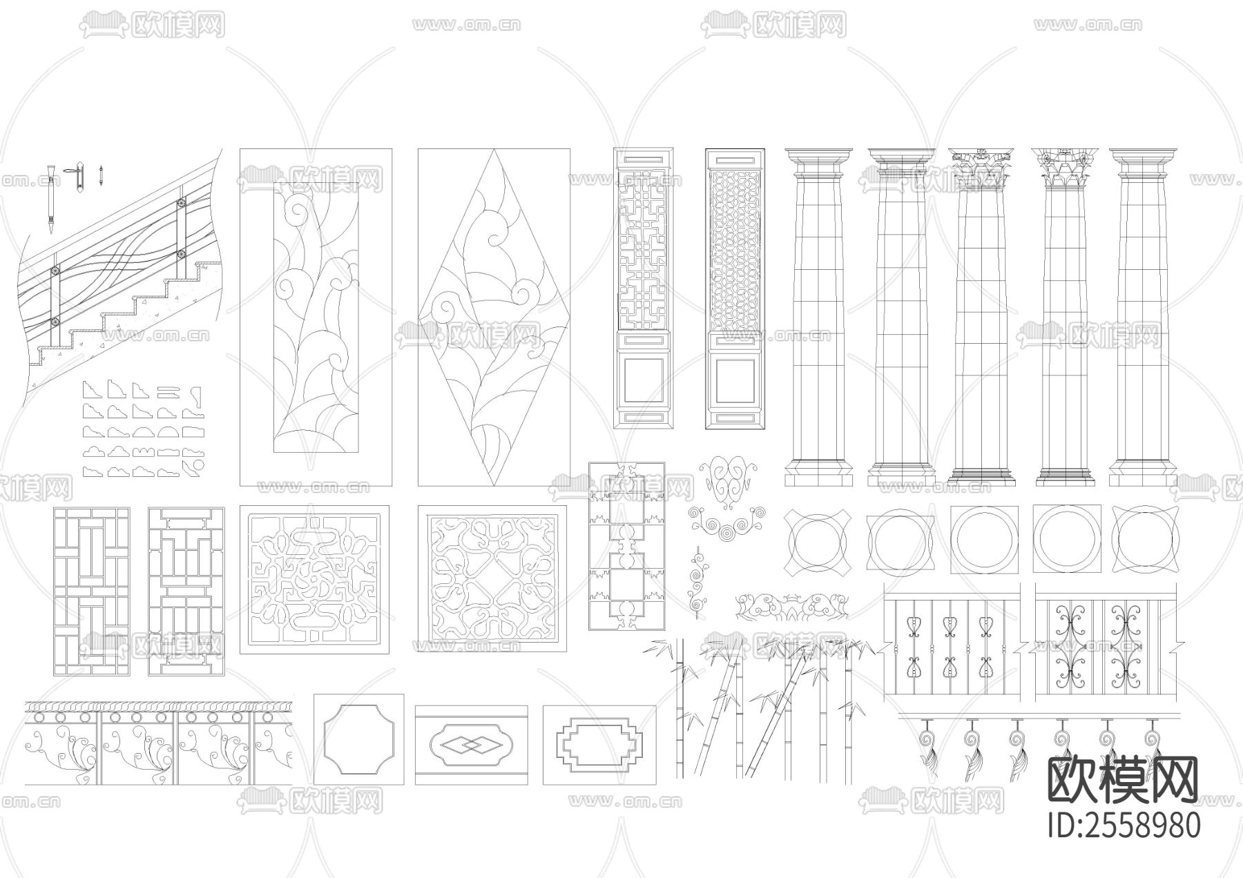 家具CAD图库下载（渲染图2）