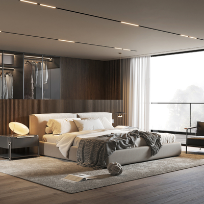  Minotti 卧室su模型 