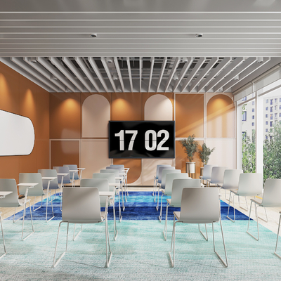  现代会议室 培训室su模型 