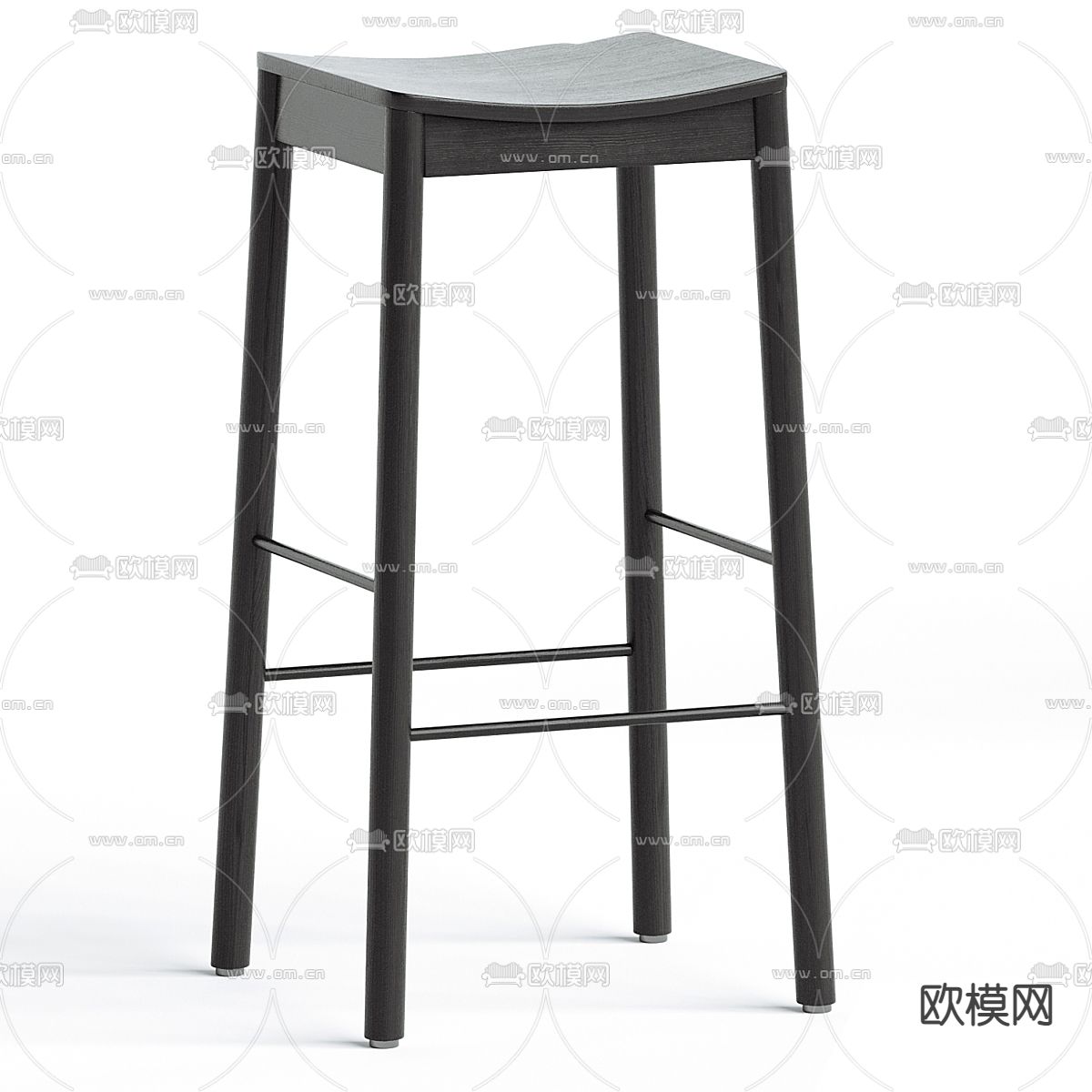 北欧吧凳 吧台椅3d模型下载（渲染图2）