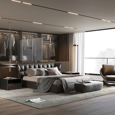  Minotti 卧室su模型 