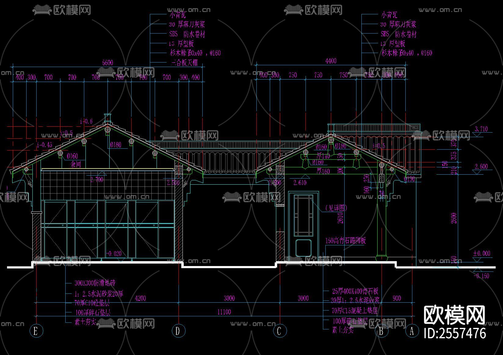 中式古建仿古厕所节点大样下载（渲染图2）