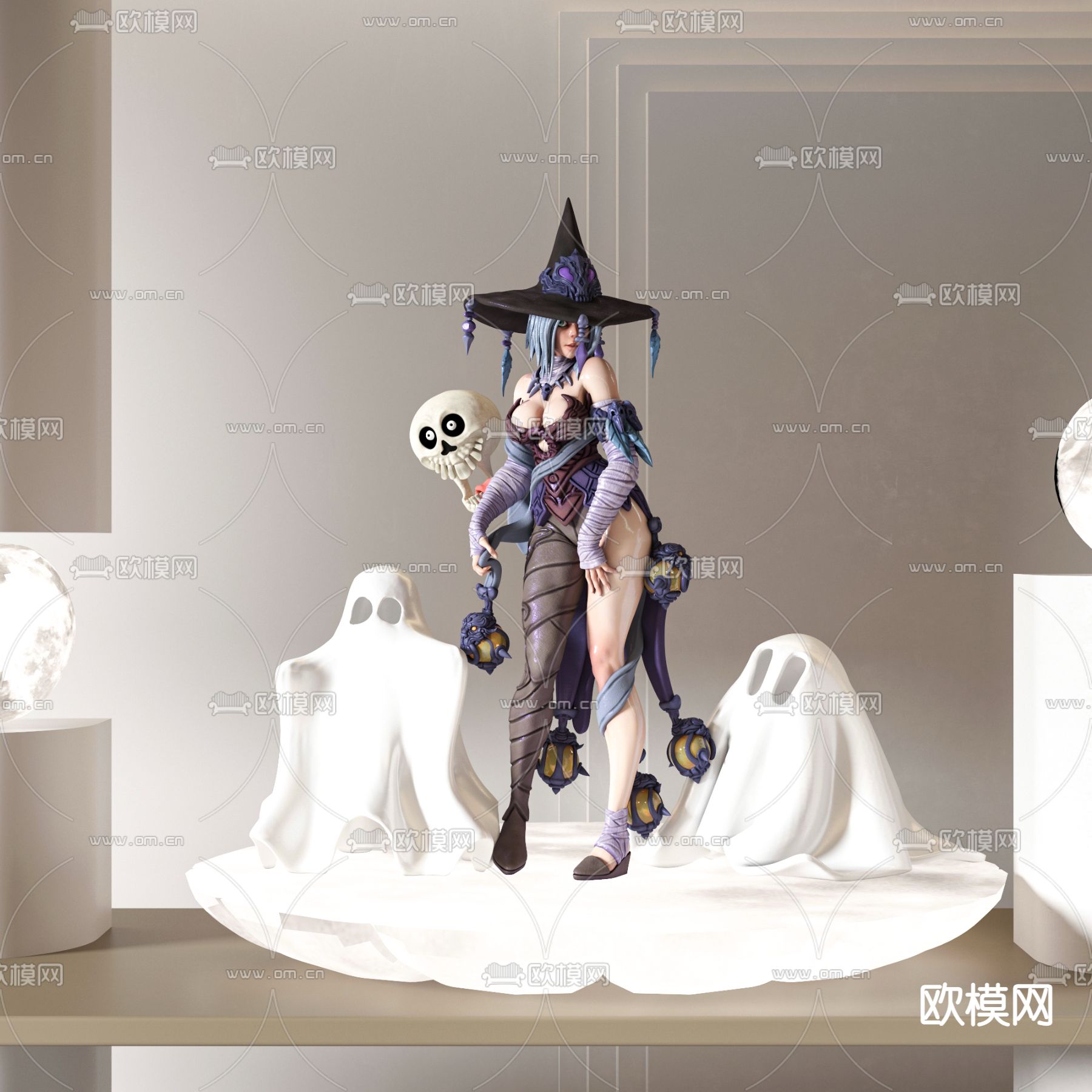 女巫手办 潮玩摆件3d模型下载