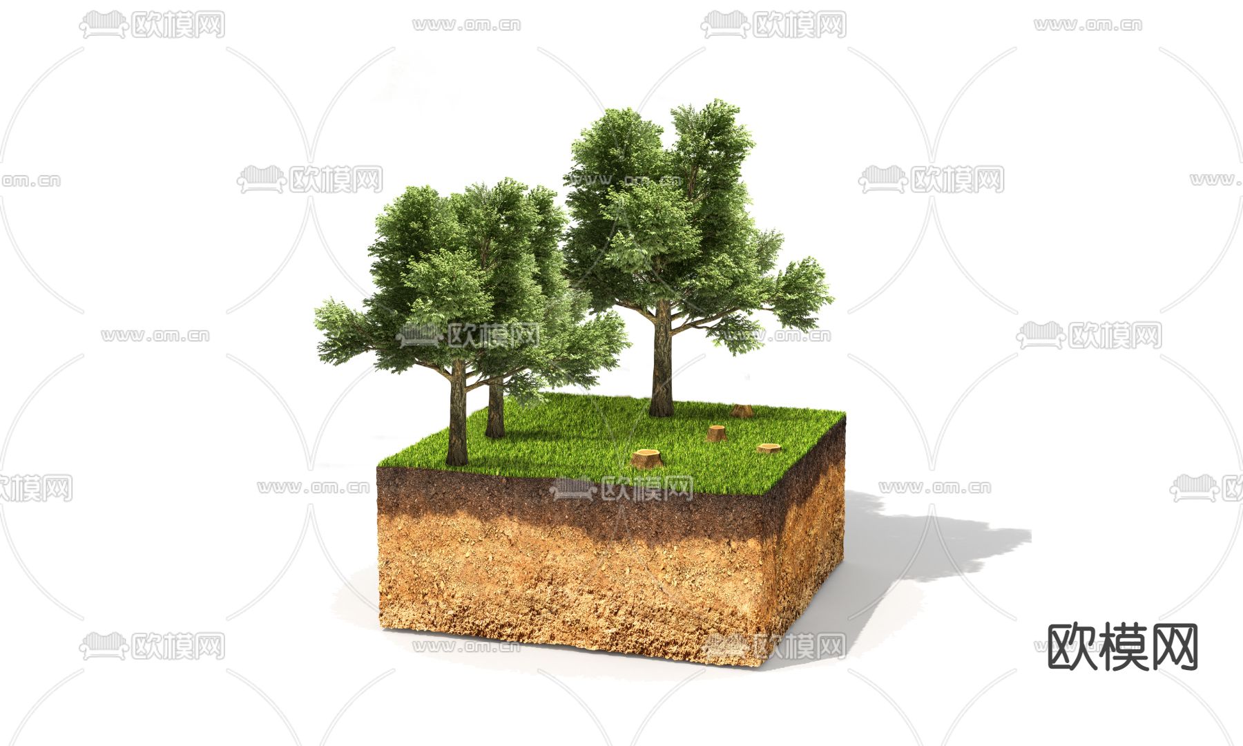 蛋糕草地psd下载