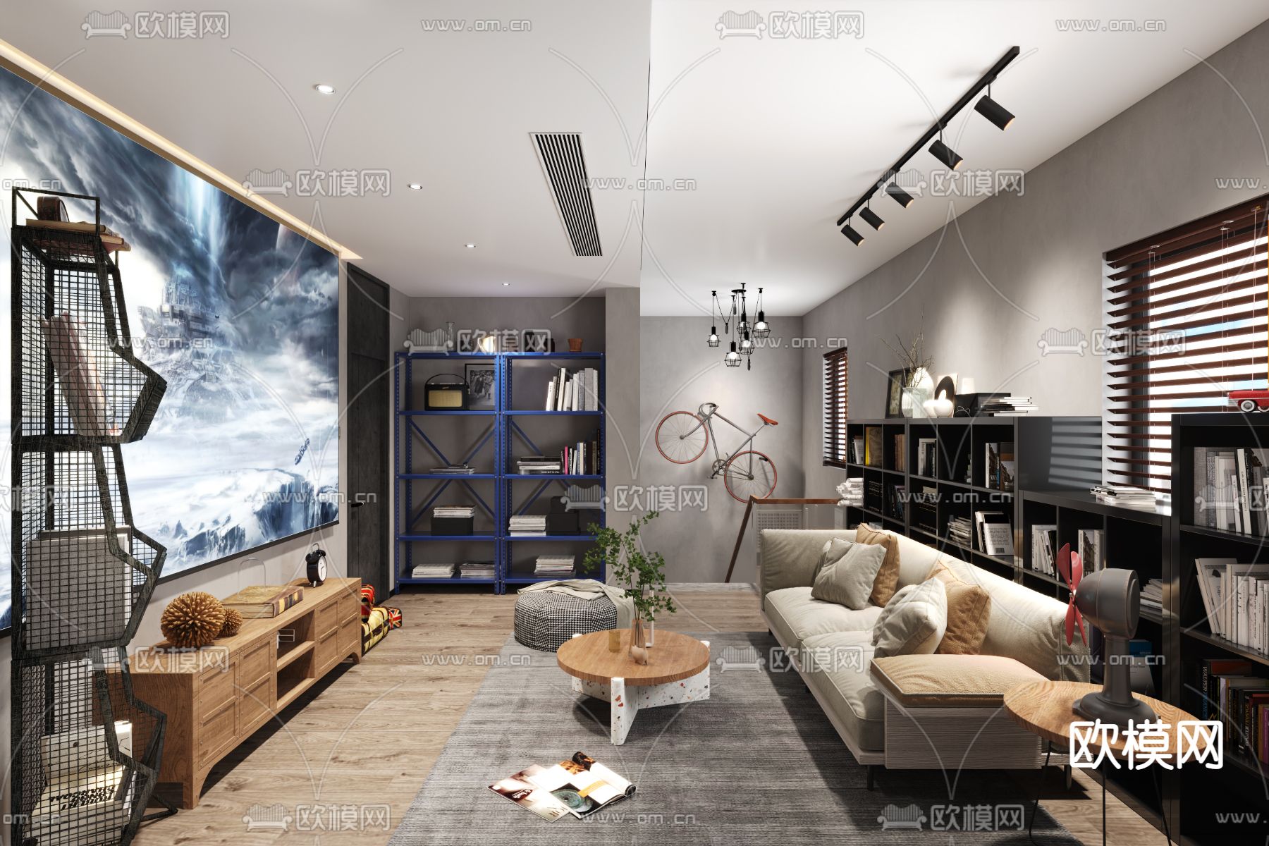 影音室 视听室 家庭影院3d模型下载