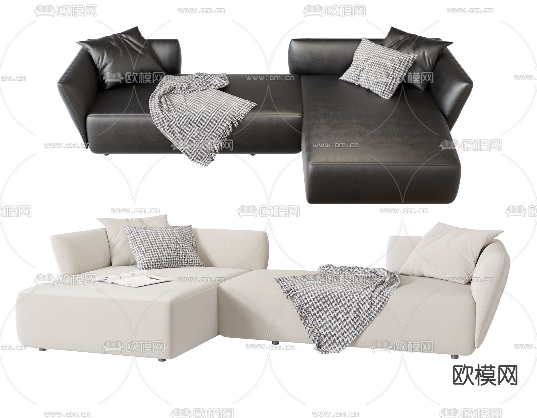 转角沙发 软体沙发3d模型下载