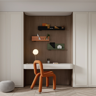 现代书桌椅su模型