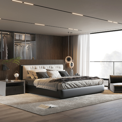  Minotti 卧室su模型 