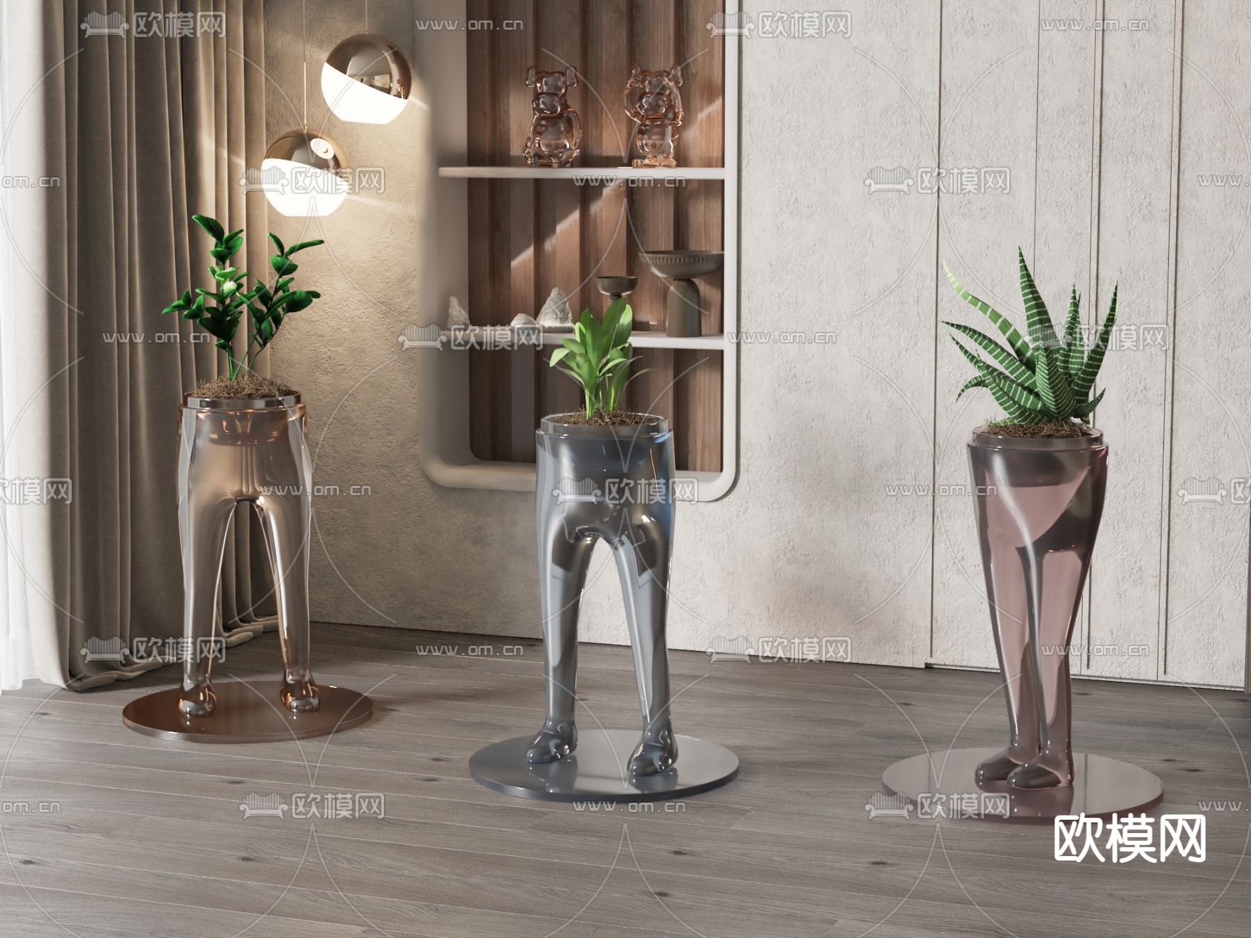盆栽 盆景3d模型下载_ID14008558_3dmax免费模型-欧模网