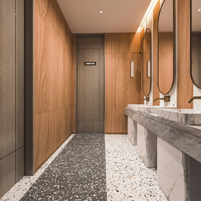  公共卫生间su模型 