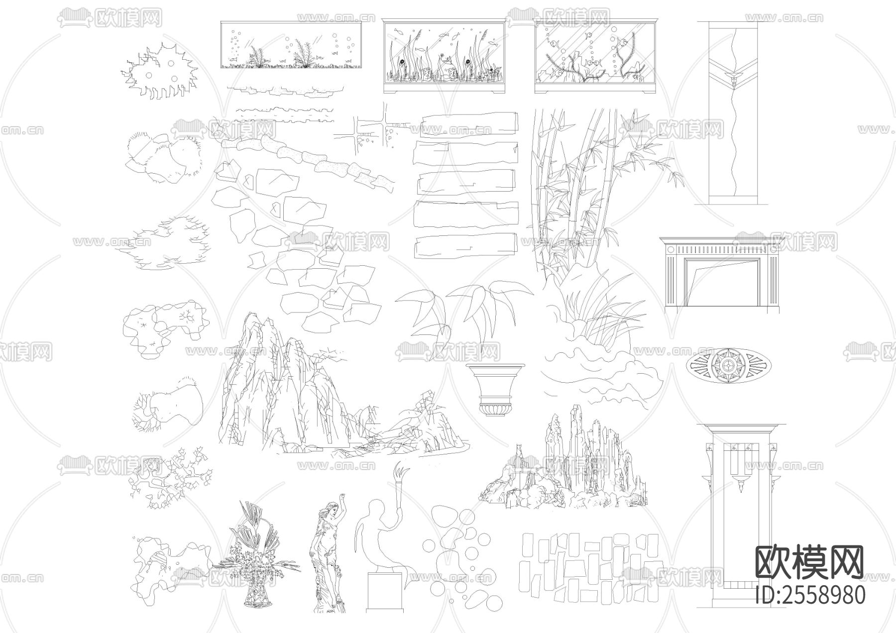 家具CAD图库下载（渲染图3）