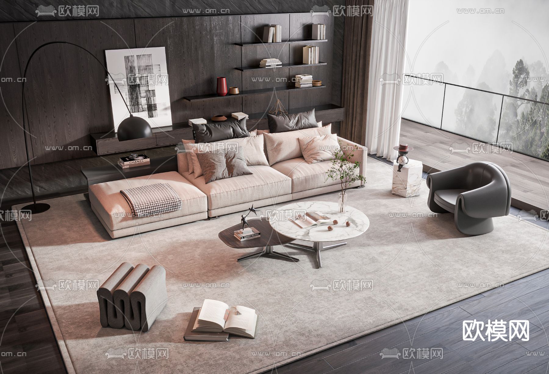 Poliform 组合沙发3d模型下载