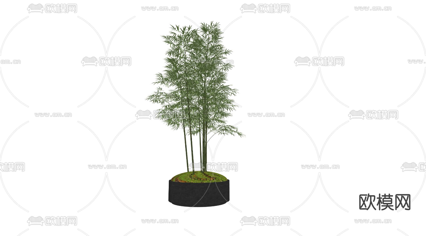 竹子 花箱su模型下载（渲染图2）