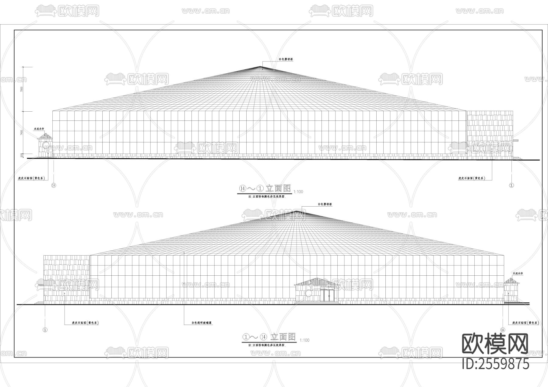海珍品养殖大棚CAD施工图下载（渲染图6）