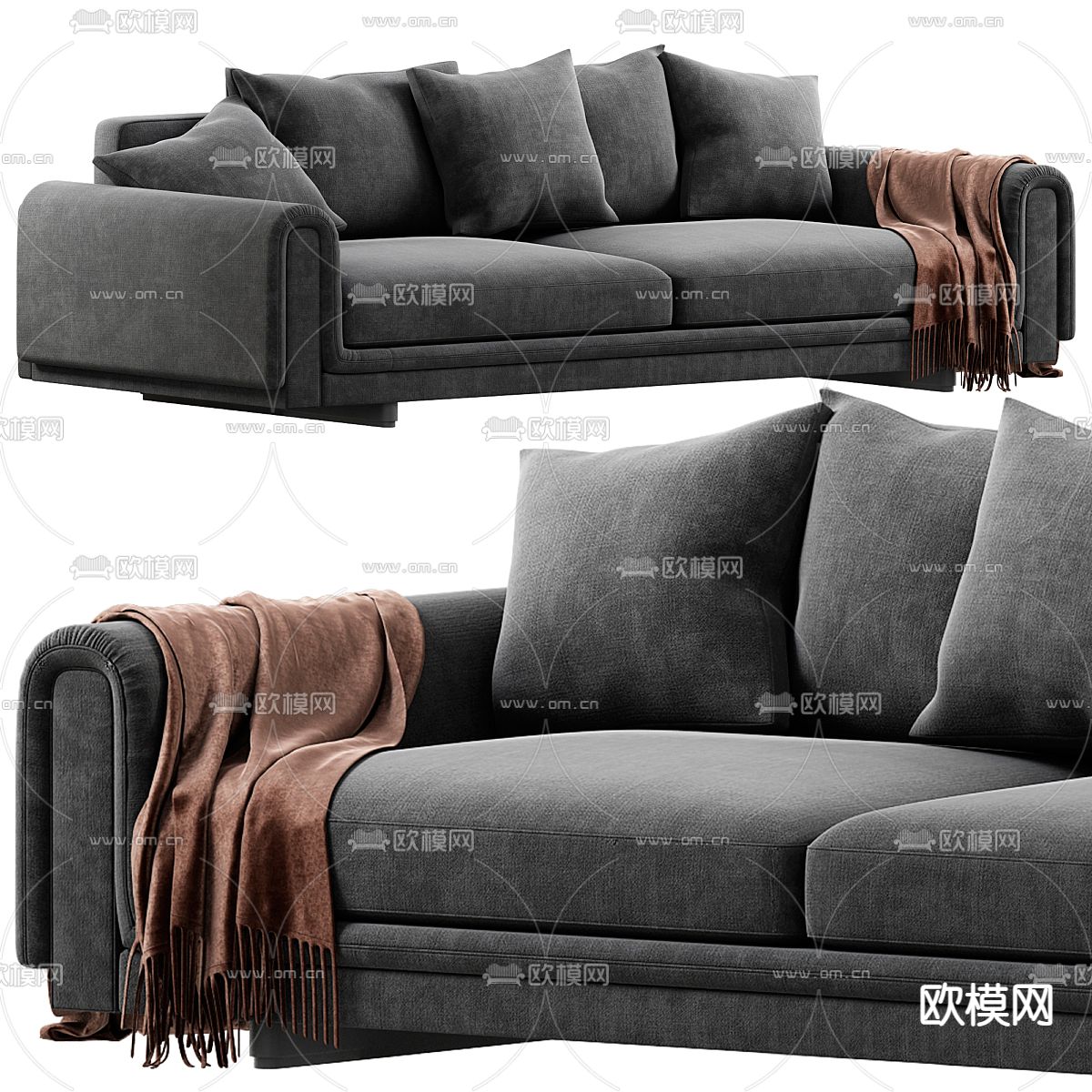 Roche Bobois 双人沙发3d模型下载（渲染图3）