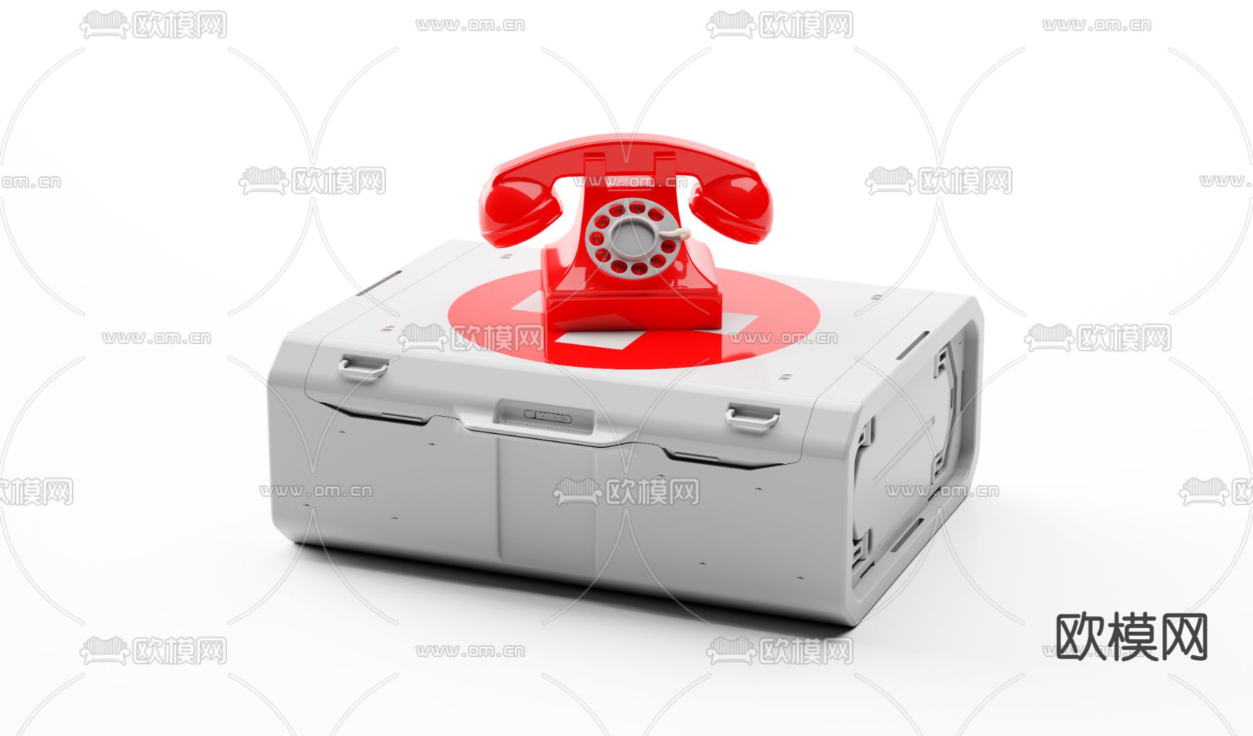 电话机 医疗箱3d模型下载