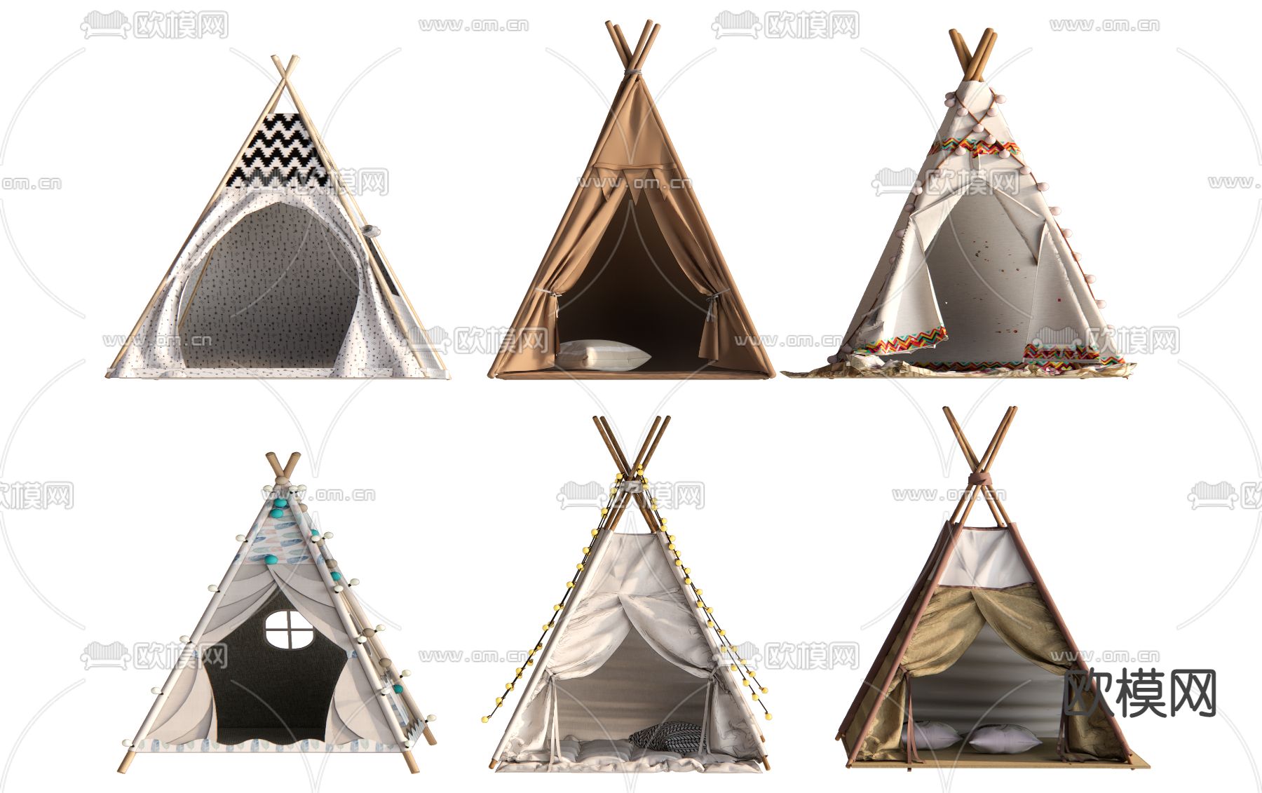 现代帐篷su模型下载（渲染图1）