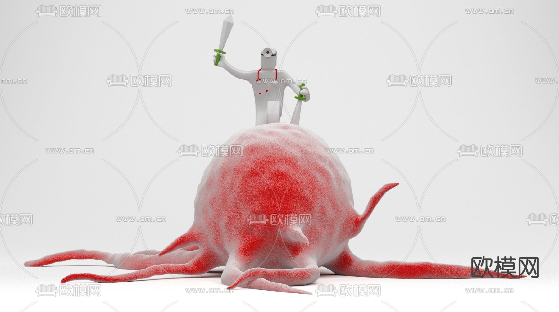 卡通雕塑 艺术摆件3d模型下载