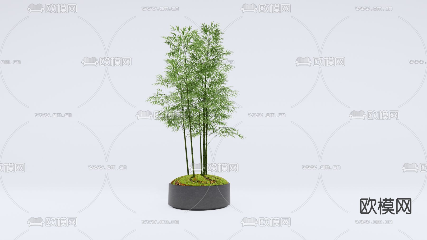 竹子 花箱su模型下载（渲染图1）