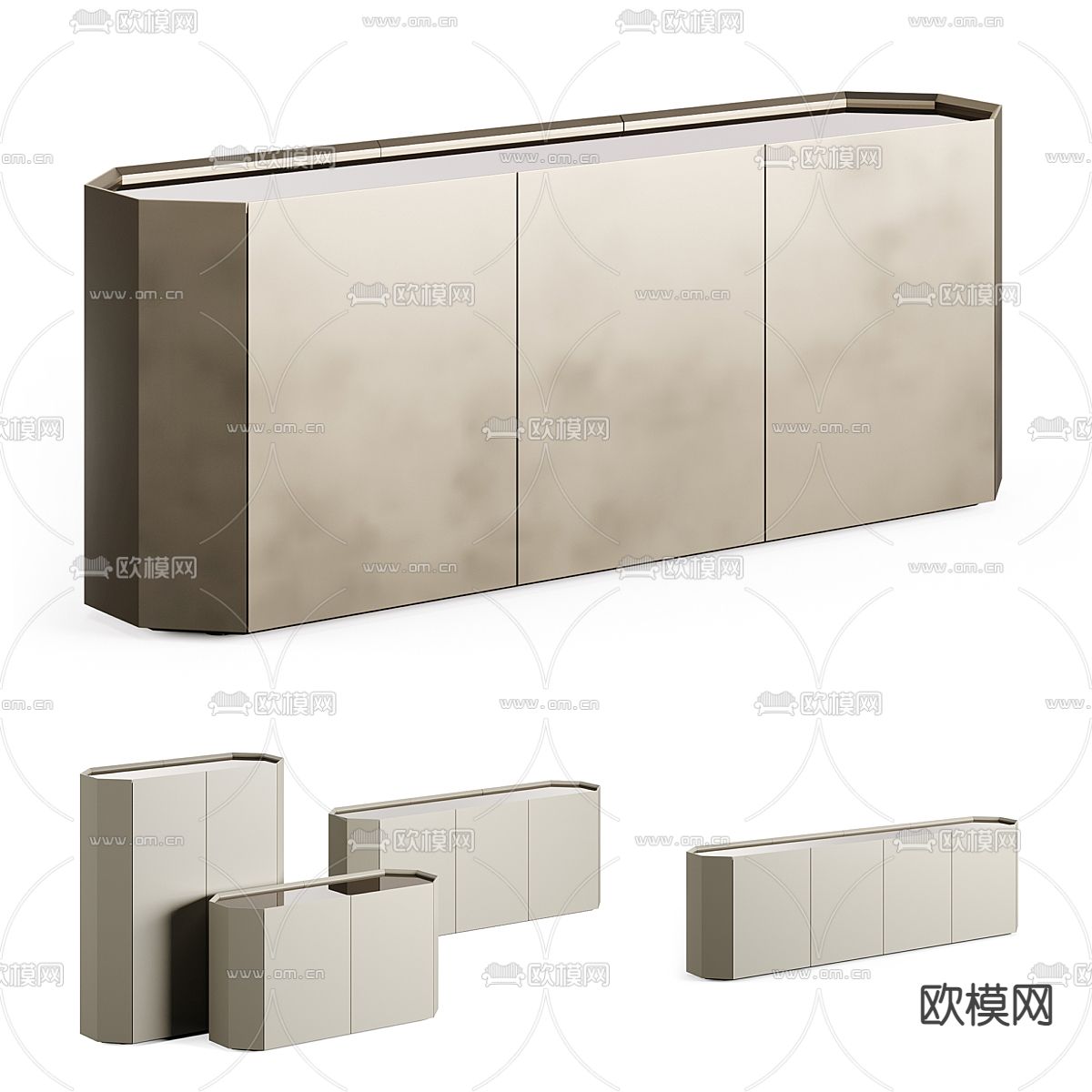 Cattelan Italia 边柜3d模型下载（渲染图1）