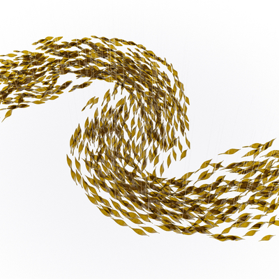  现代鱼形装饰吊灯su模型 