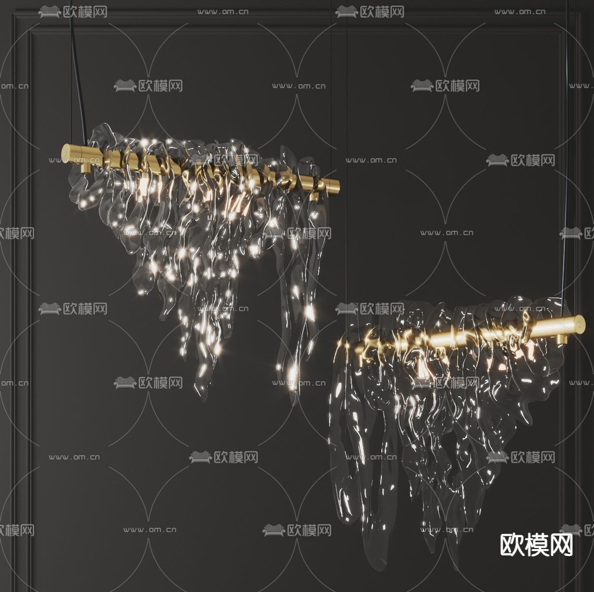 艺术吊灯3d模型下载