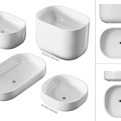  现代台上盆su模型 