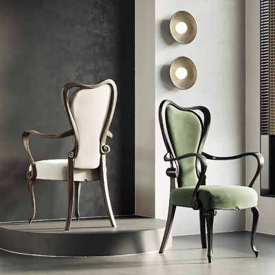 侘寂风休闲椅su模型