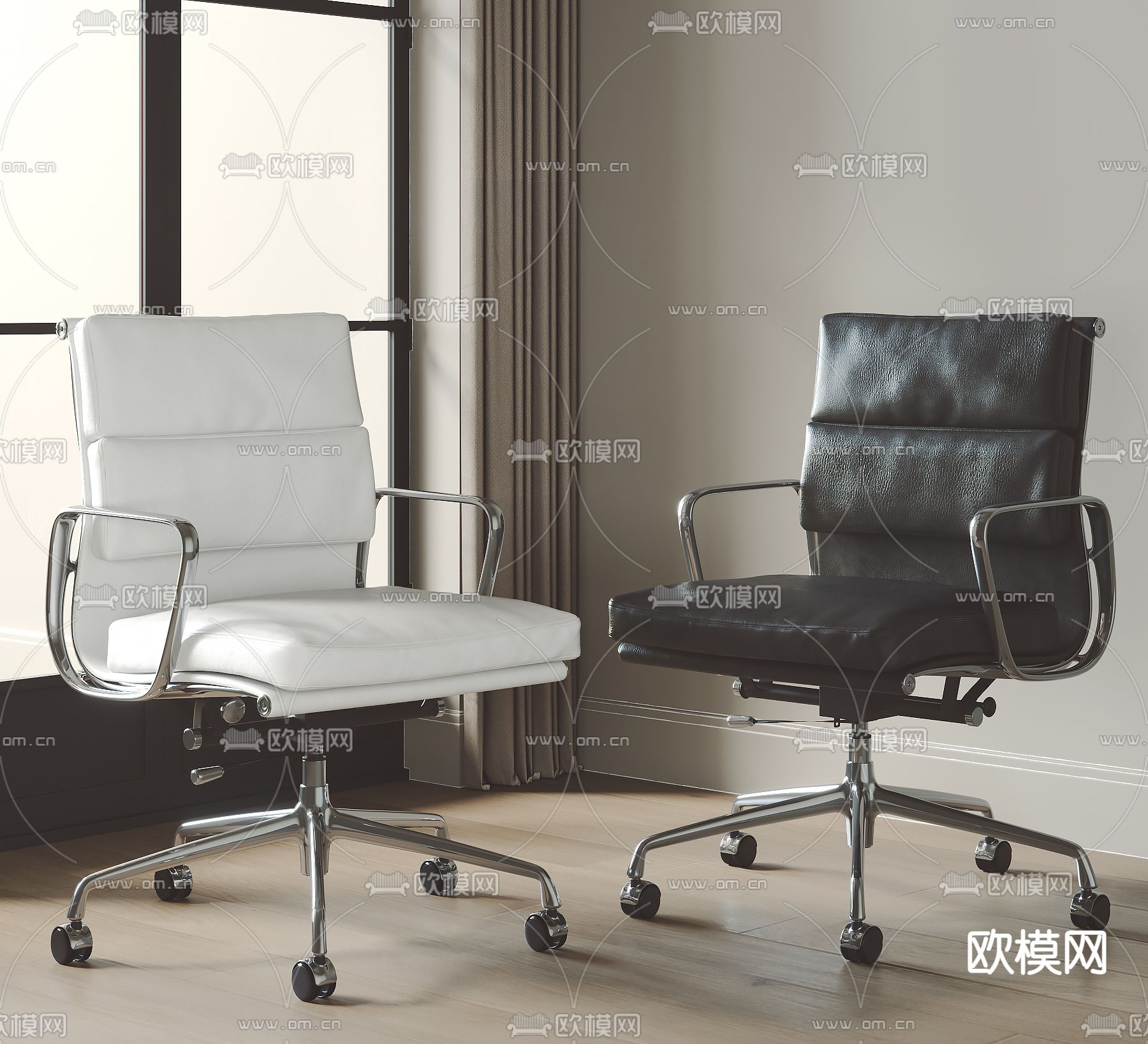 办公椅 大班椅3d模型下载