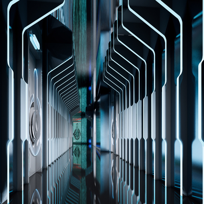  现代KTV过道su模型 