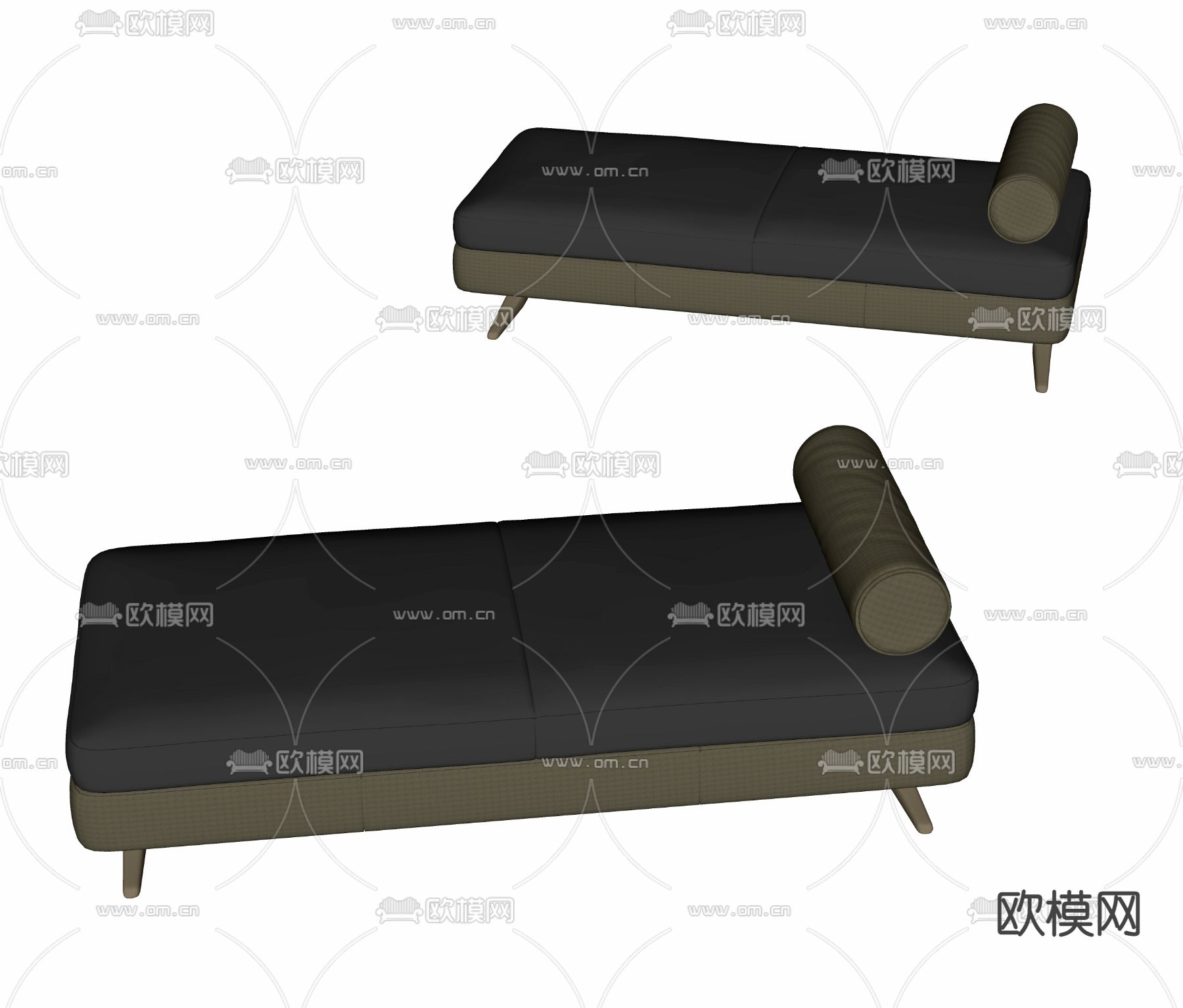 床尾凳 长凳su模型下载（渲染图2）