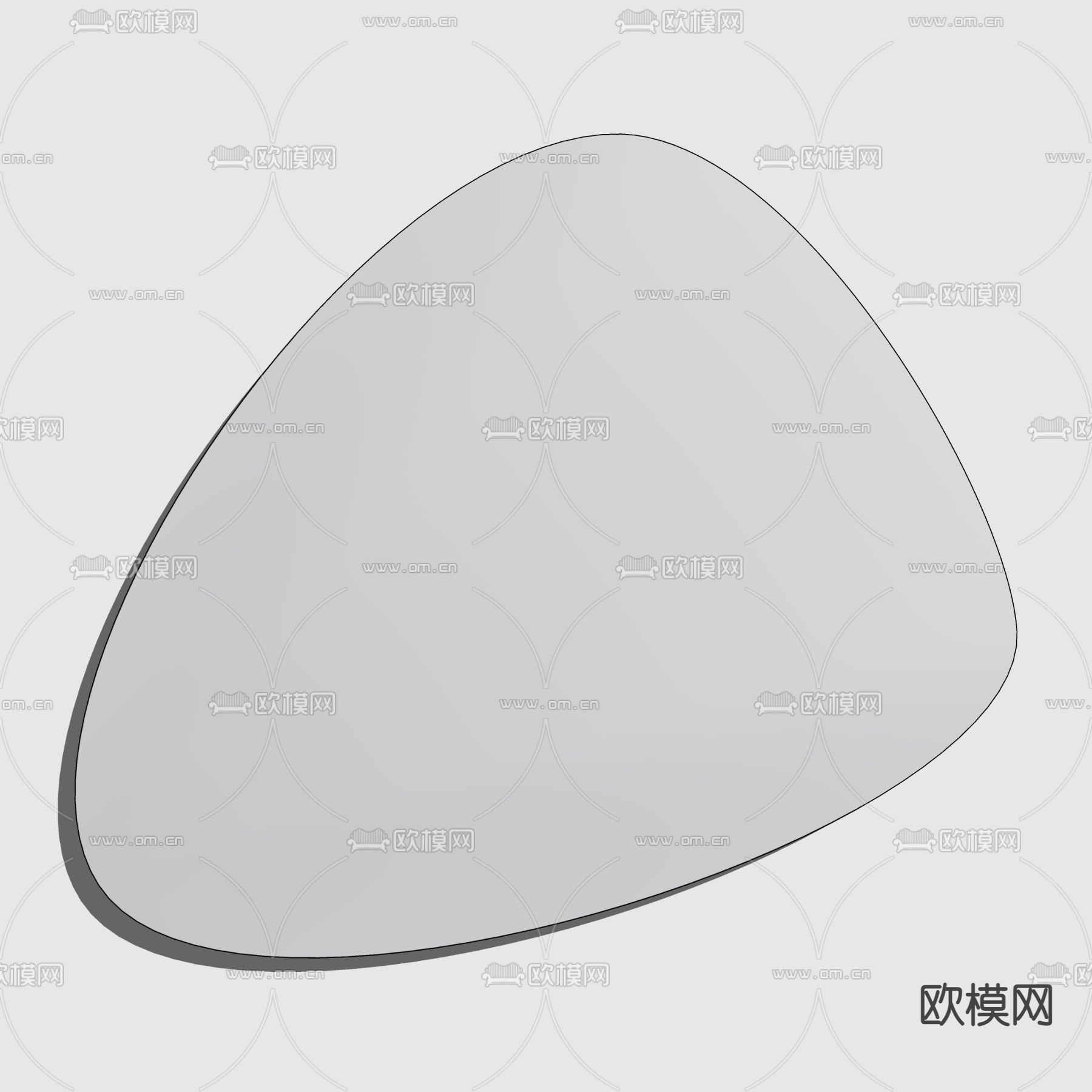 镜子 化妆镜 装饰镜su模型下载（渲染图2）