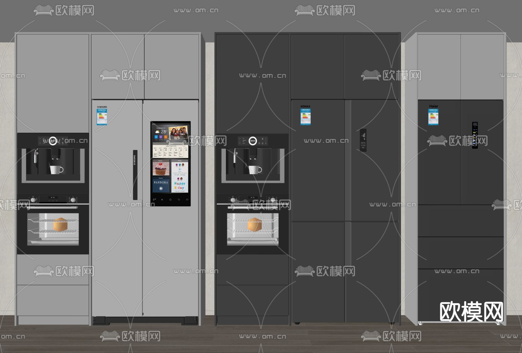 现代冰箱su模型