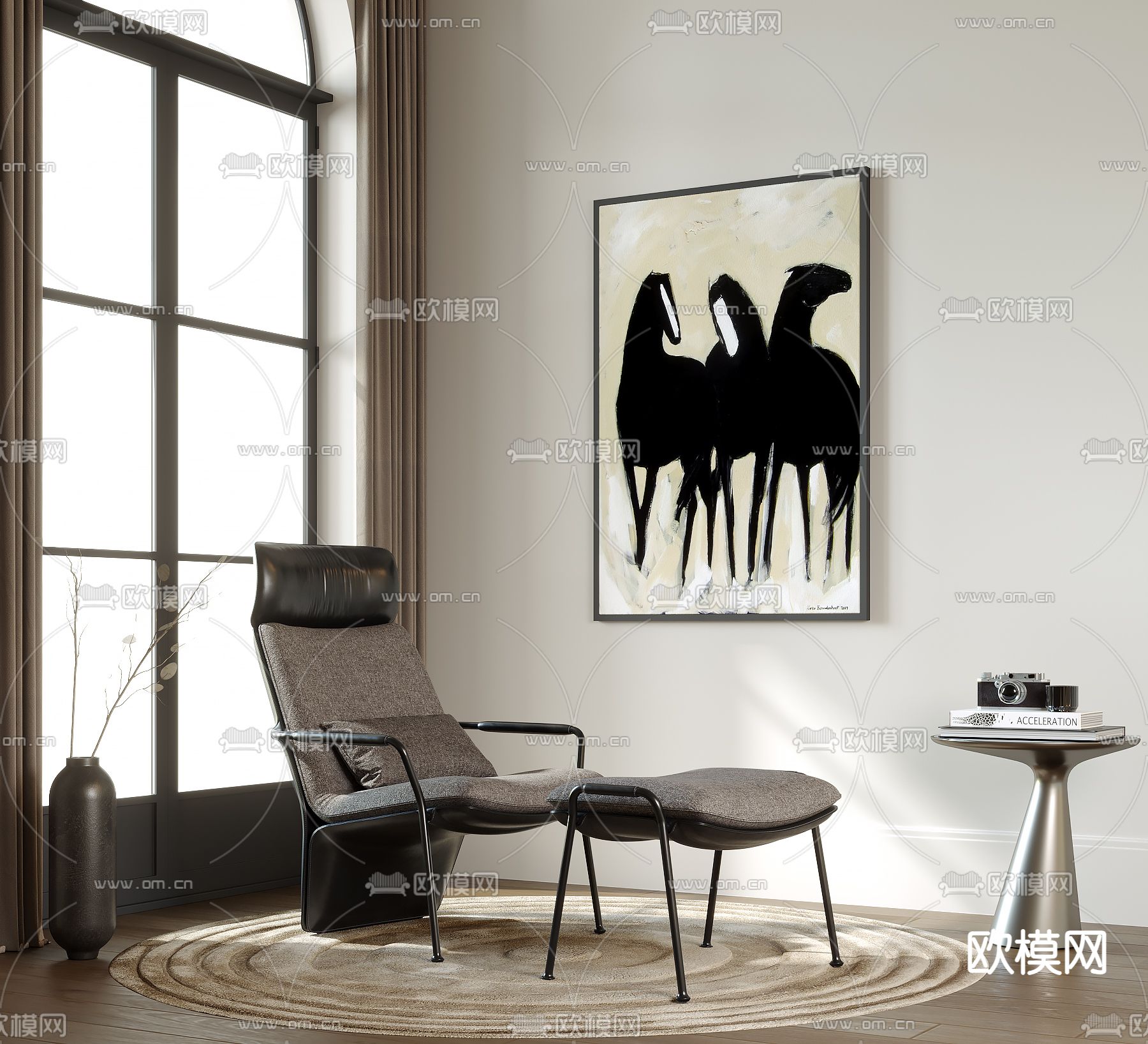 现代躺椅 休闲椅3d模型下载