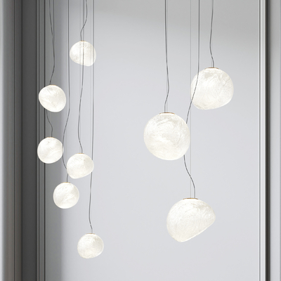  现代玻璃装饰吊灯su模型 