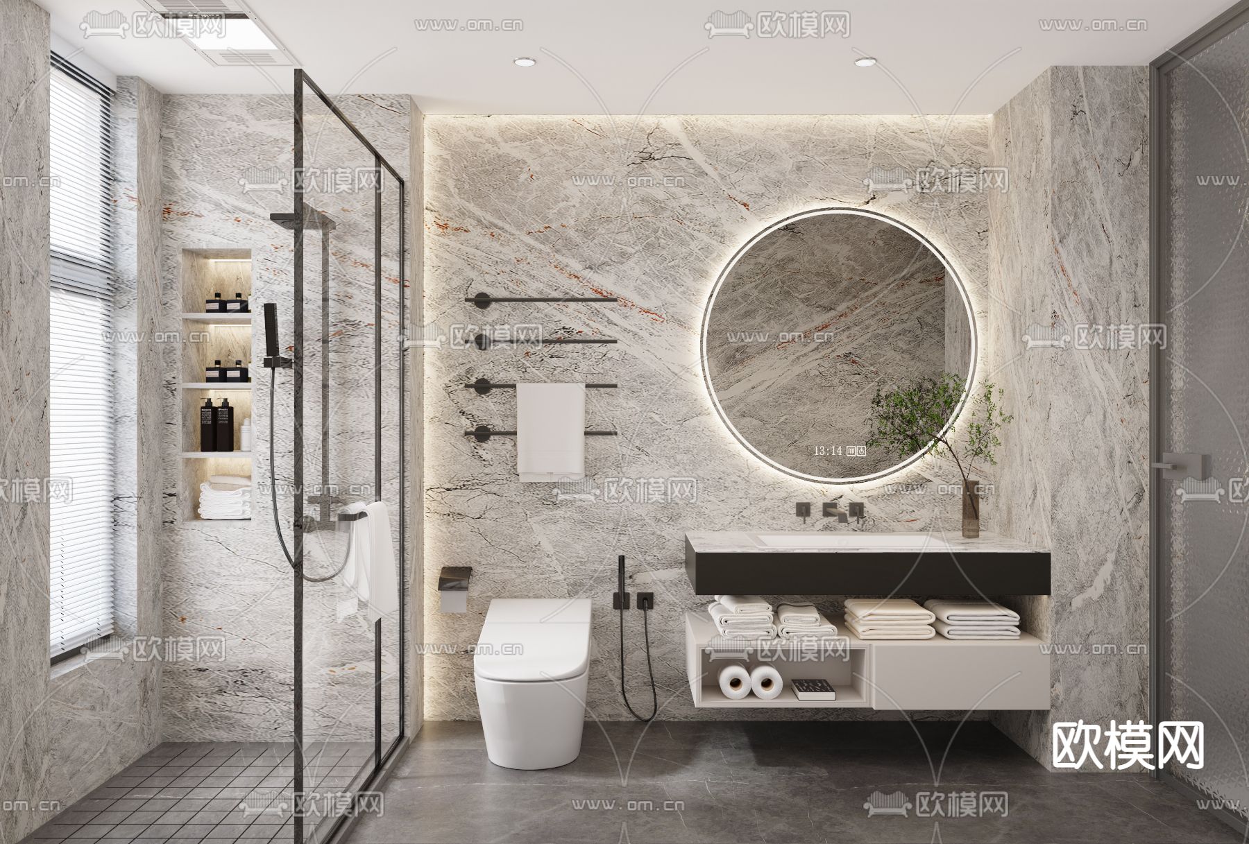 卫生间 浴室3d模型下载