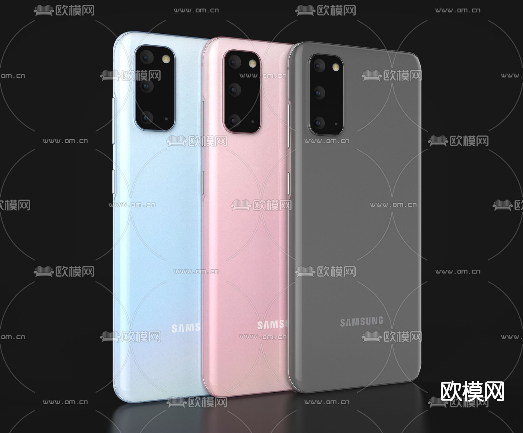 三星手机3d模型下载（渲染图2）