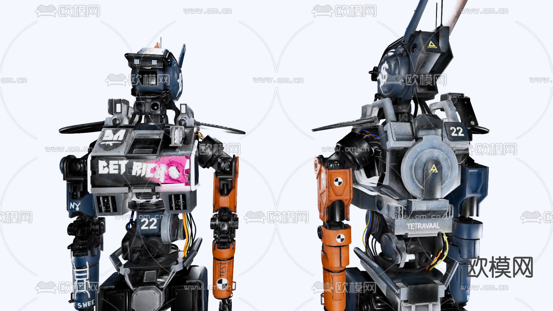 智能机器人su模型下载（渲染图2）