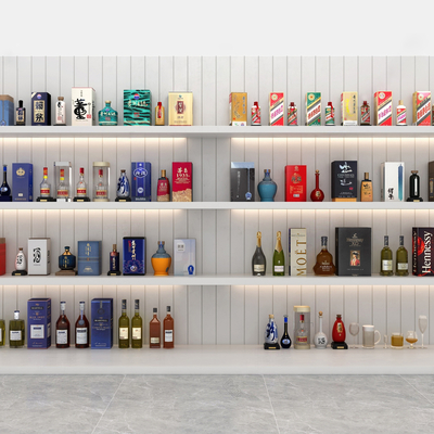  白酒 洋酒 酒水su模型 