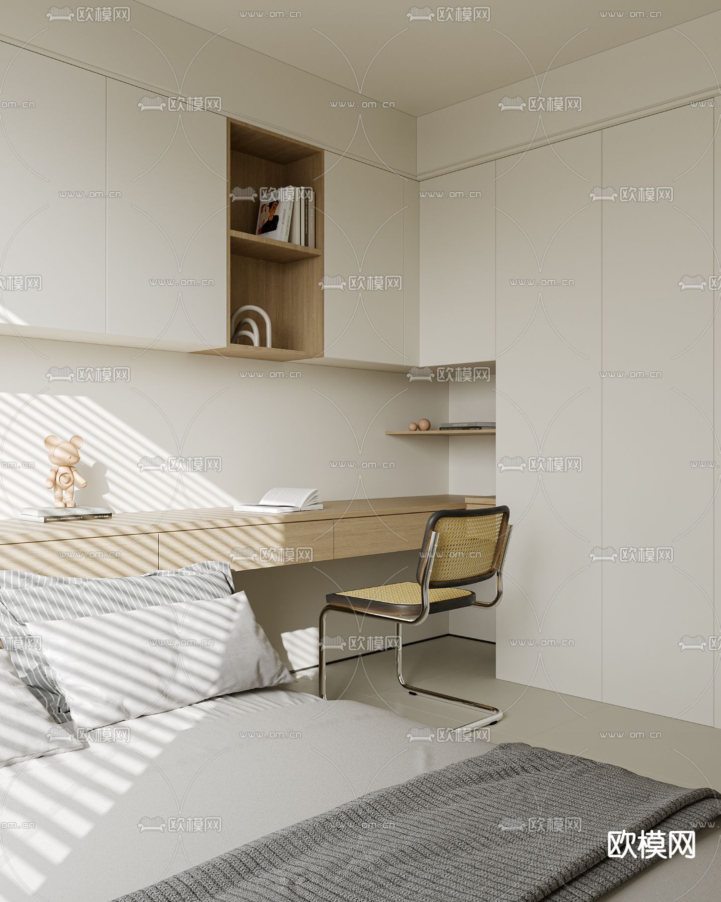 榻榻米卧室3d模型下载