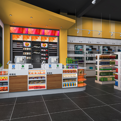 超市 便利店su模型