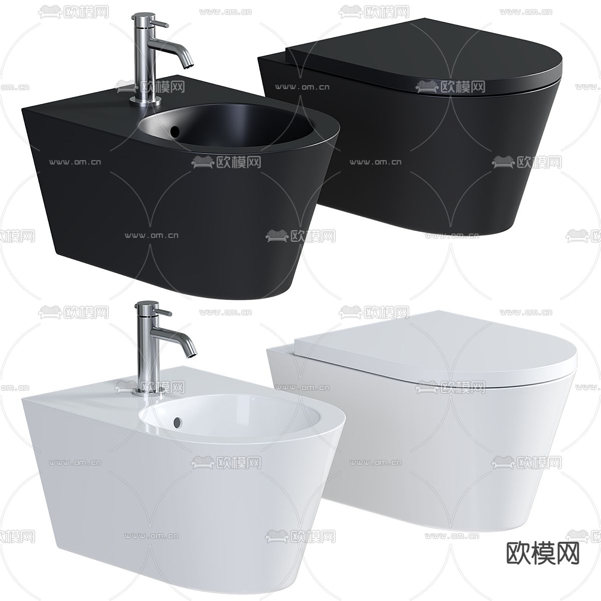 马桶 妇洁器3d模型下载