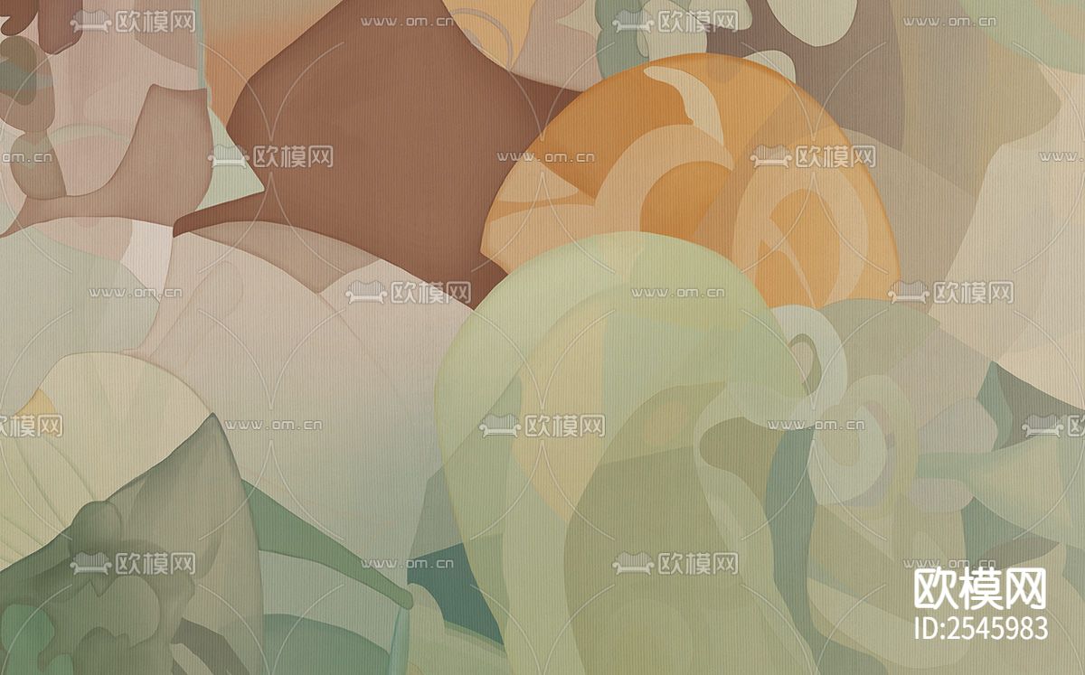 简约壁画下载（渲染图4）