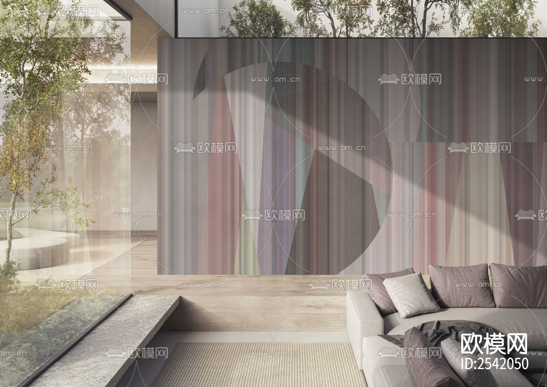 几何墙纸下载（渲染图1）